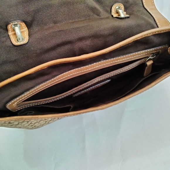 Vintage Coach  Leather canvas monogram Small Handbag - Picture 8 of 16